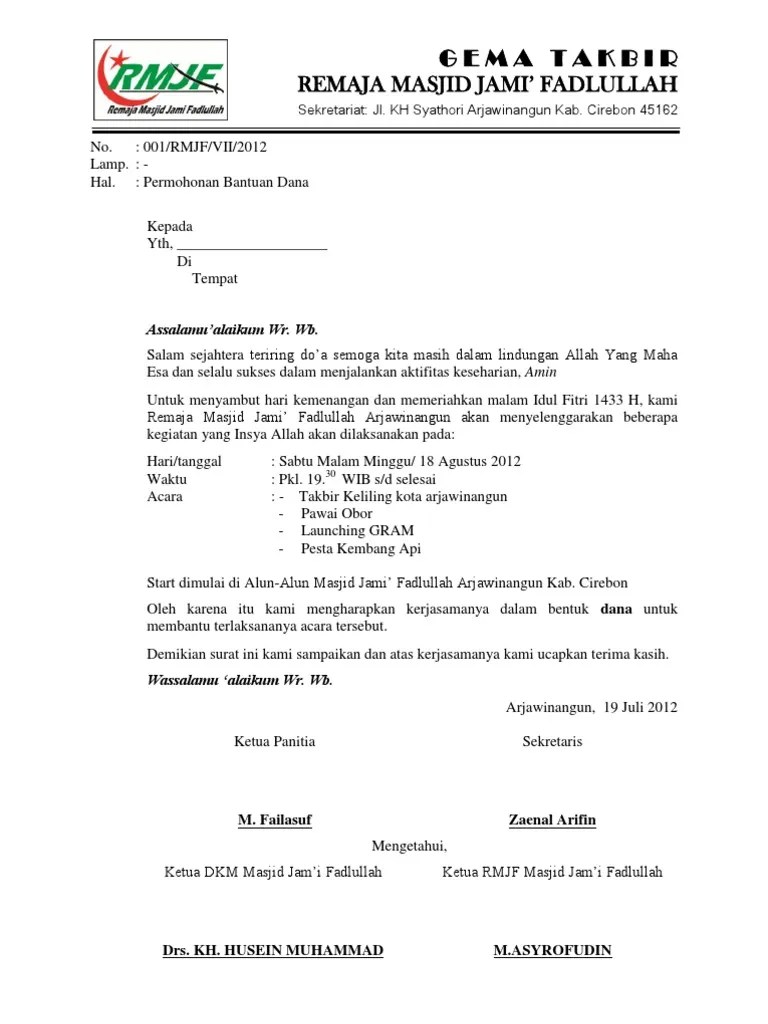 Contoh Proposal Thr Lebaran