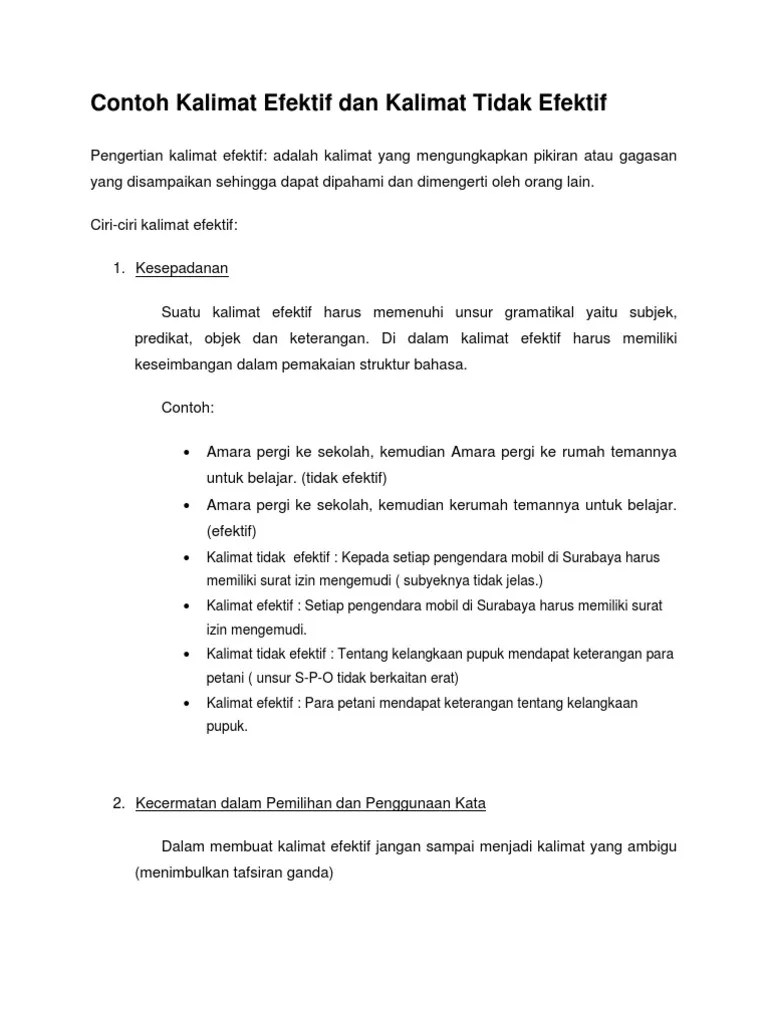 Contoh Kata Efektif - Katapos