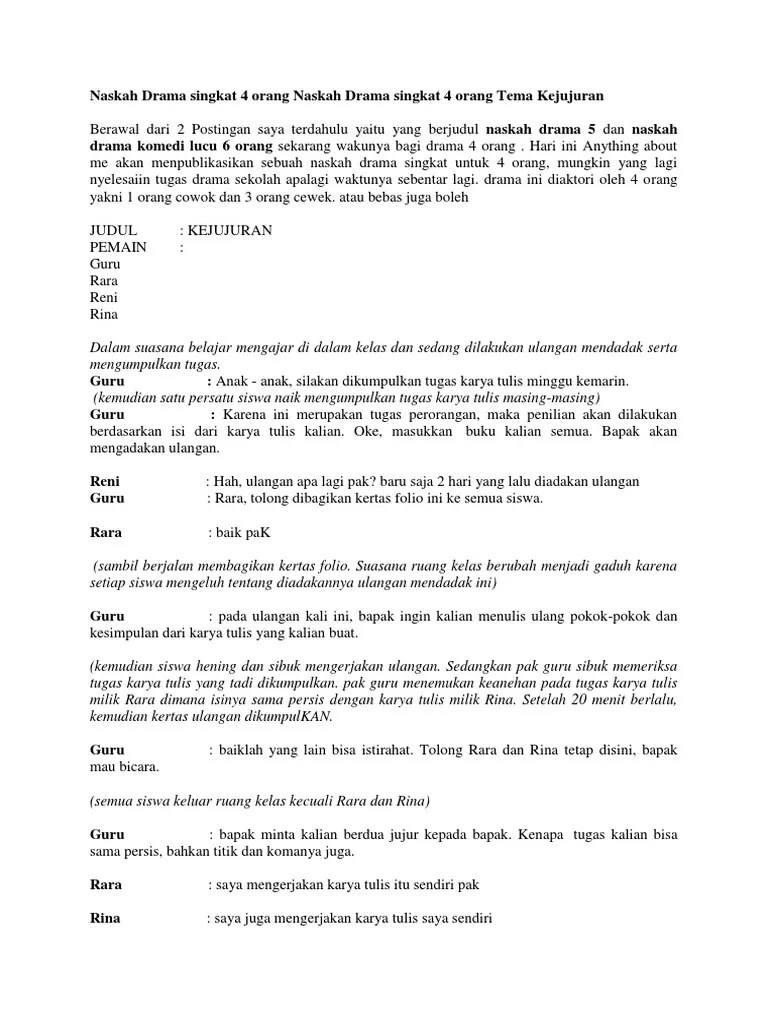 Teks Drama Fabel 5 Tokoh – Beinyu.com