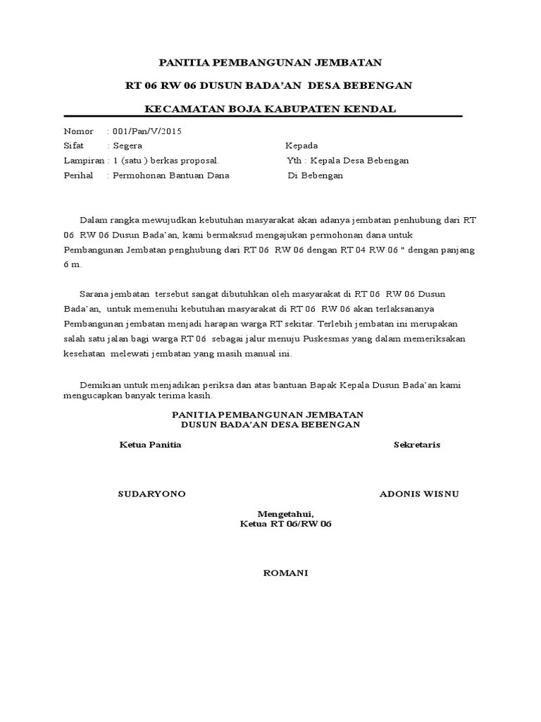 Contoh surat permohonan izin mengadakan kegiatan. Contoh Surat Permohonan Bantuan Dana Pembangunan Jalan Nusagates