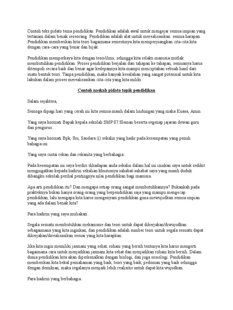 Contoh Teks Pidato Yang Baik Dan Benar // Kumpulan Contoh Terbaru