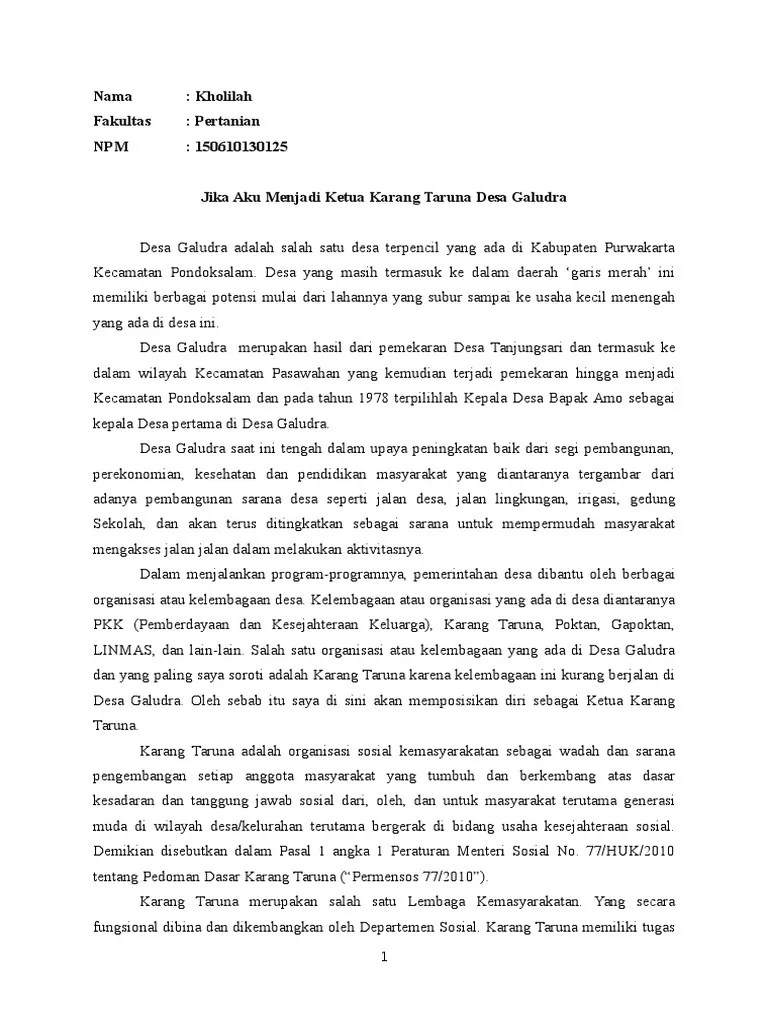 Contoh Pidato Karang Taruna // Kumpulan Contoh Terbaru