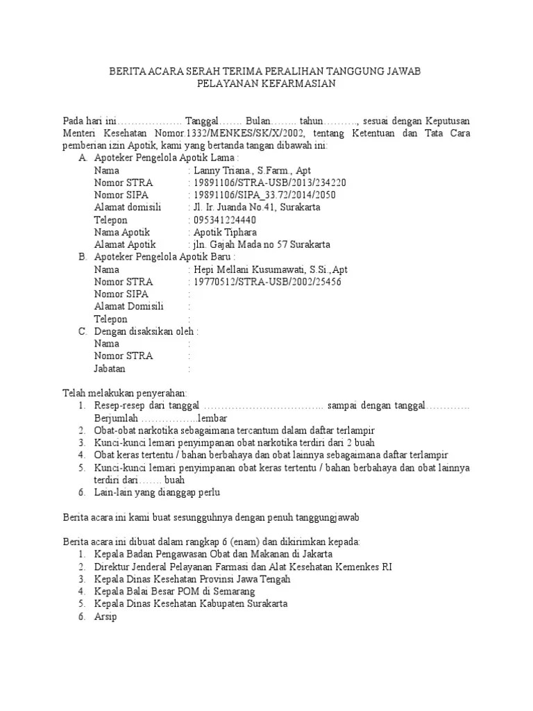 Contoh Surat Berita Acara Kejadian Perkara - Nusagates