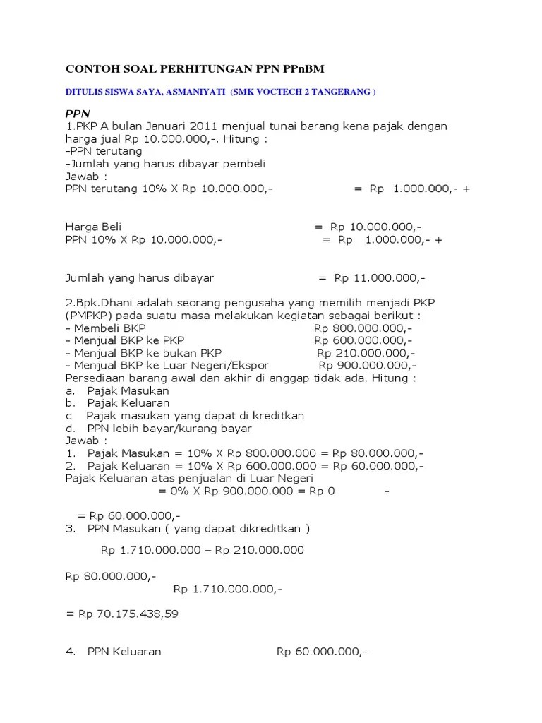 Cara Mengetahui Harga Sebelum Ppn – Sekali