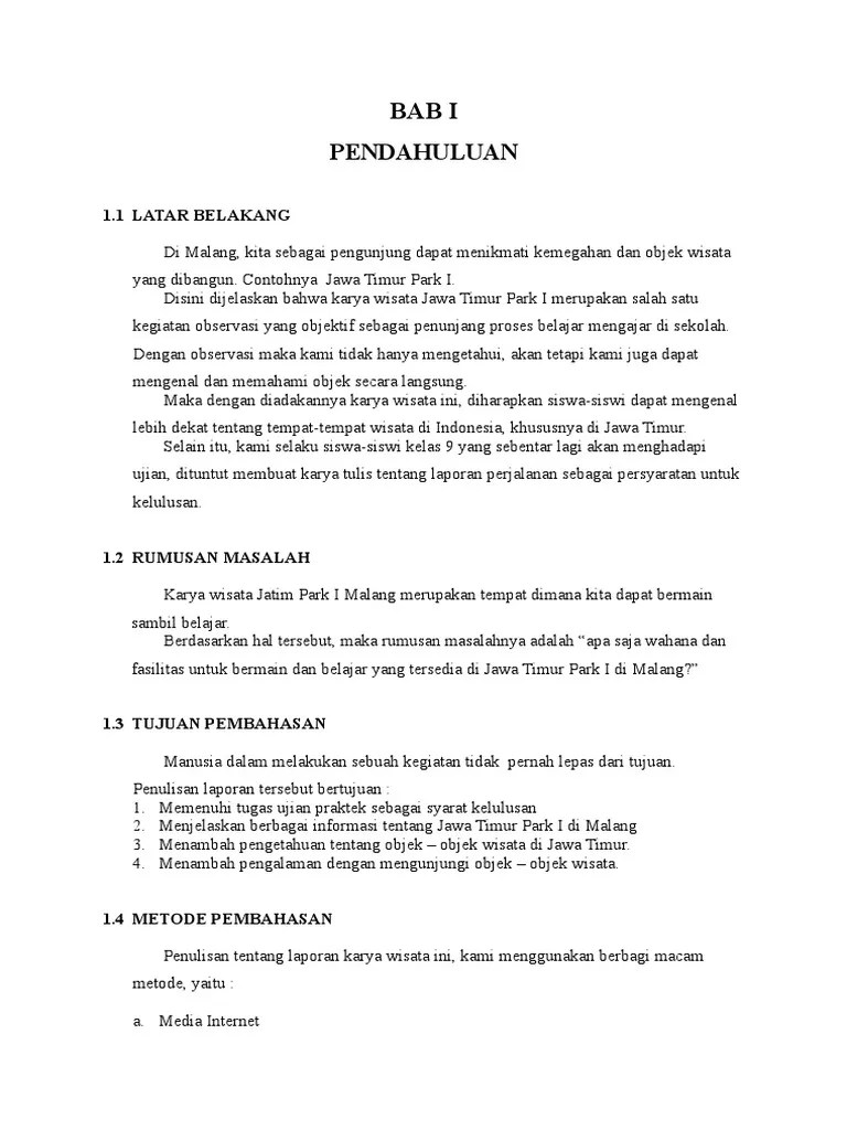 Contoh Makalah Study Tour Ke Malang – Beinyu.com