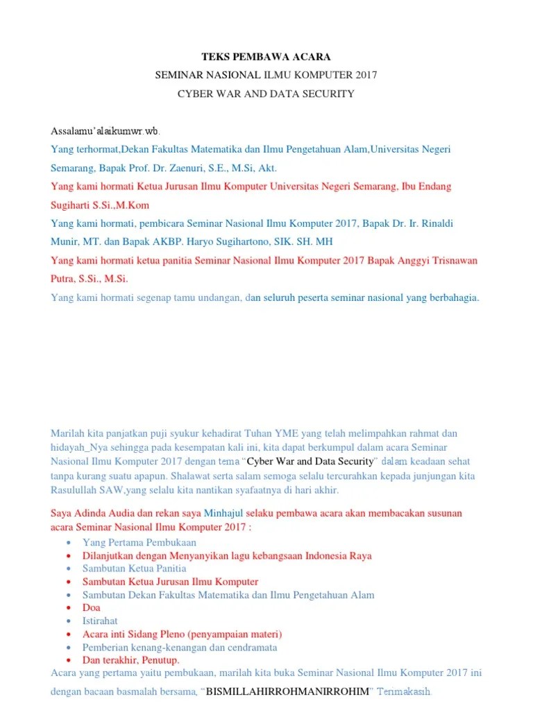 93+ Teks Mc Webinar Online Formal