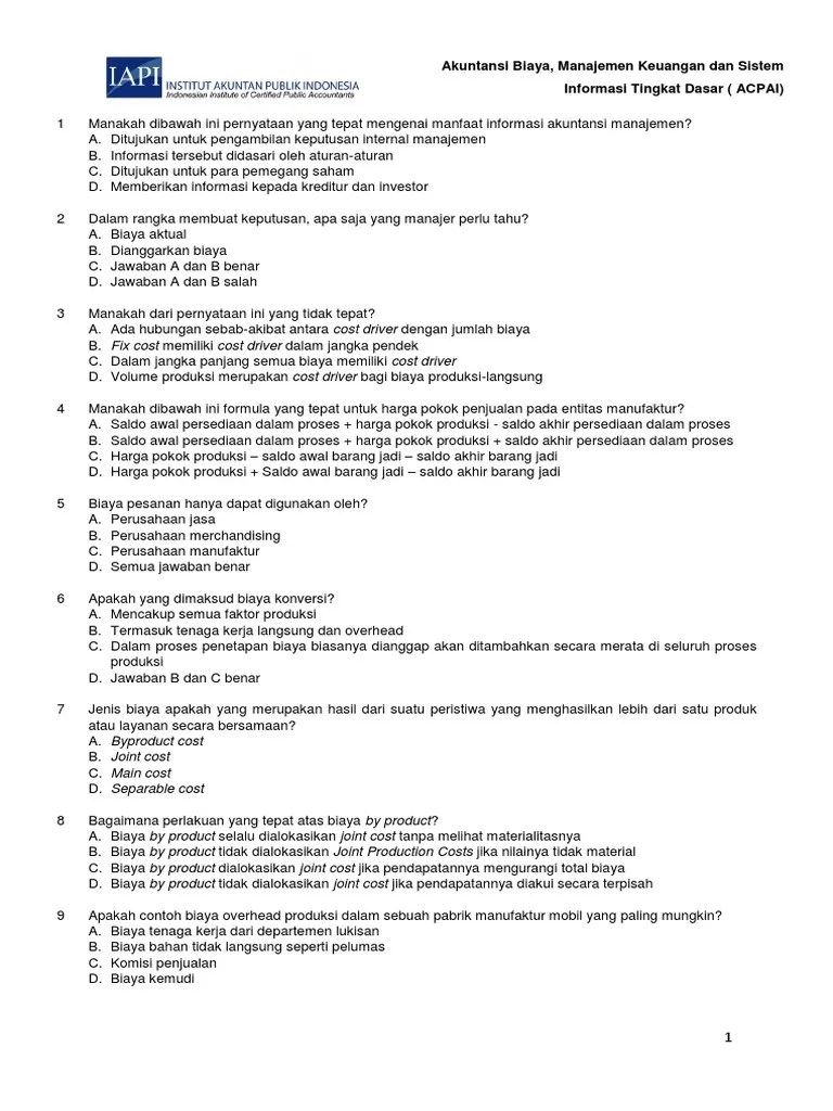 Contoh Soal Siklus Akuntansi Perusahaan Manufaktur Dan Jawabannya