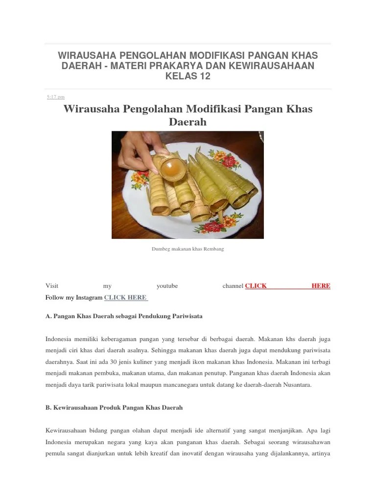 Soal Kwu Kelas 11 Makanan Khas Daerah – Beinyu.com