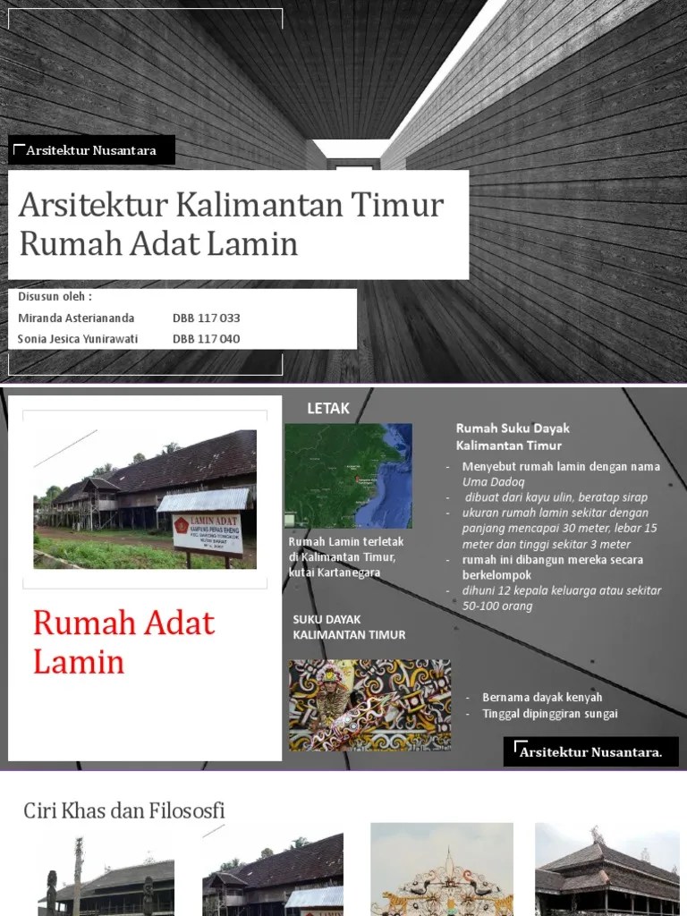 Gambar Rumah Adat Lamin Kalimantan Timur