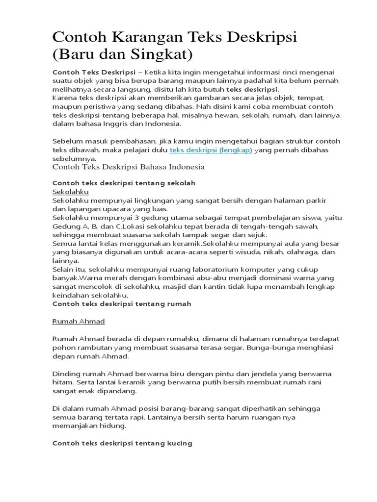 Contoh Karangan Deskripsi Tentang Rumahku - Contoh Deskripsi Kamar Tidur  Dalam Bahasa Inggris - Peneliti mengadakan tes tertulis tentang pembuatan  mind map dan keterampilan menulis. - File Edu Guru
