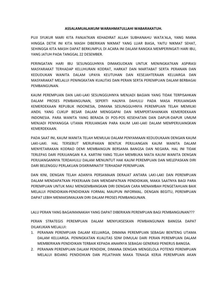 Contoh Pidato Tentang Ibu Kartini // Kumpulan Contoh Terbaru