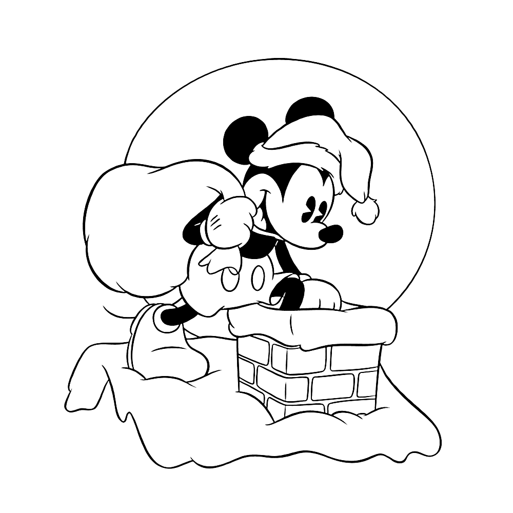 Disney Christmas Coloring Pages Disney Mickey Mouse Kerst Kleurplaat Novocom Top