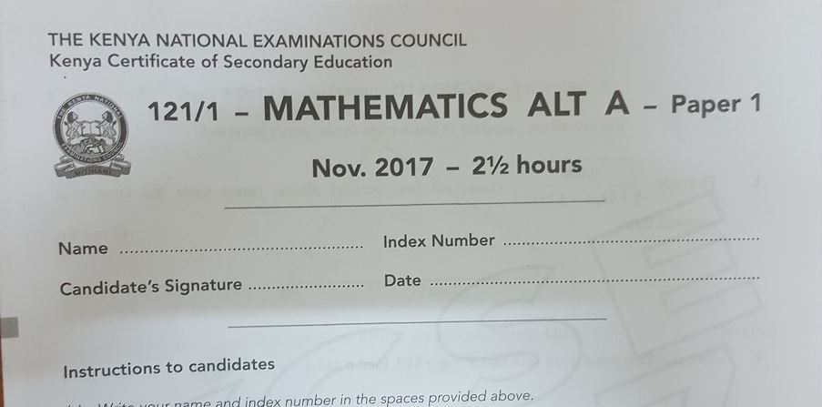 KCSE Physics Past Papers 2017 Edunonia