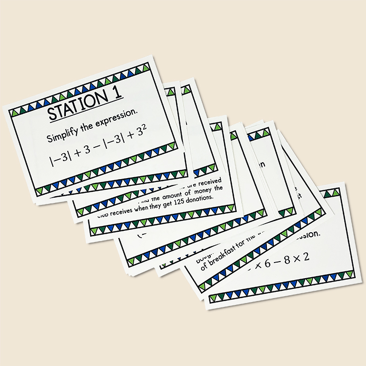 Changed at august 17, 2020. My Math Resources Evaluating Expressions Order Of Operations Task Cards