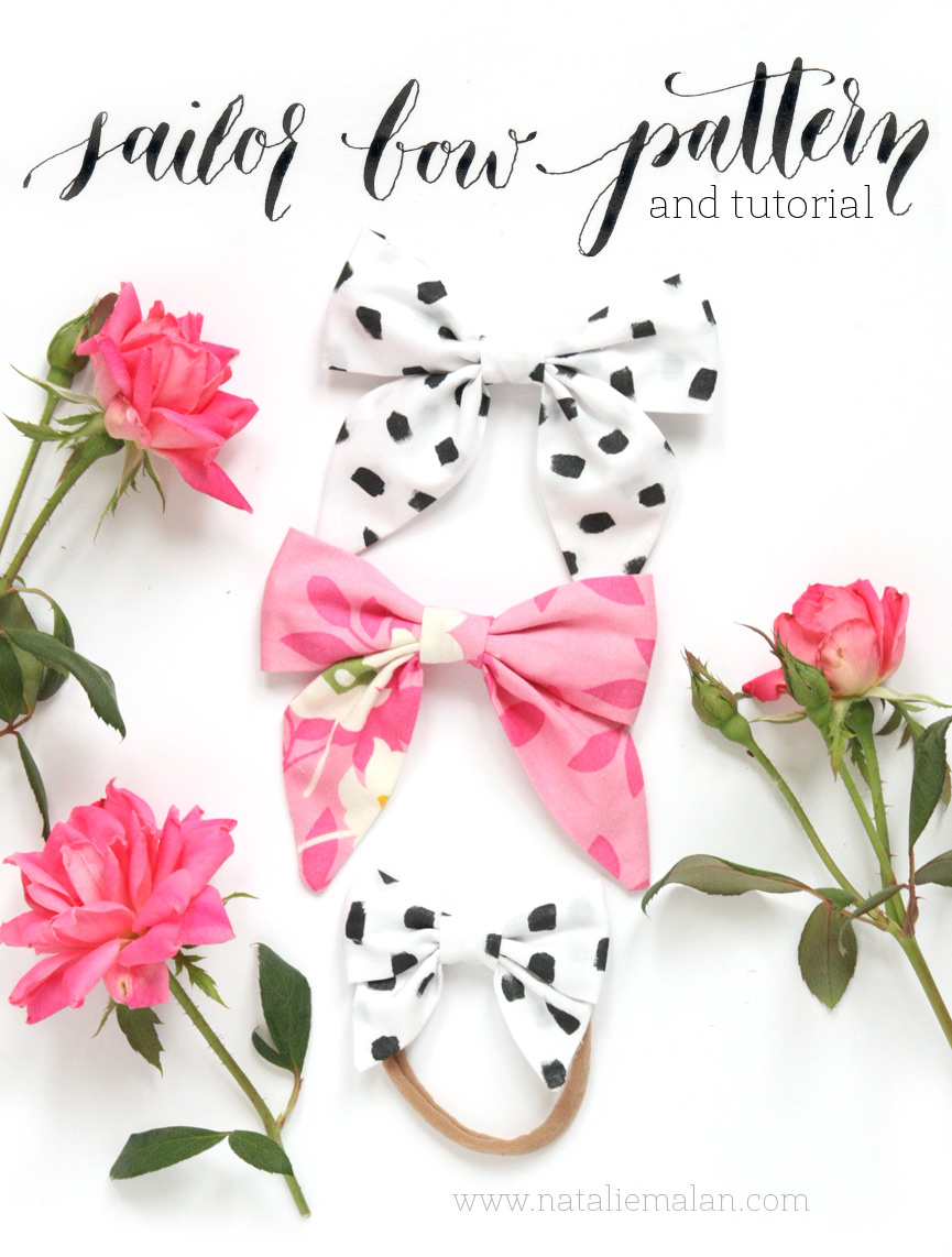 How to make faux leather hair bows with cricut machine (note: Diy Sailor Bow Tutorial And Free Pattern Natalie Malan