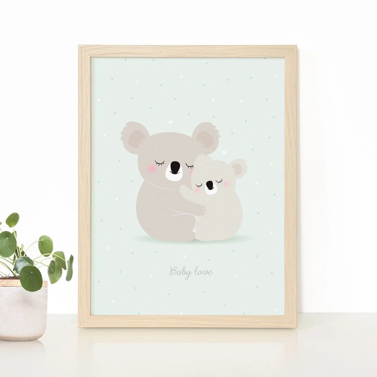 Affiche Koalas Baby Love Zu Pastel Shop