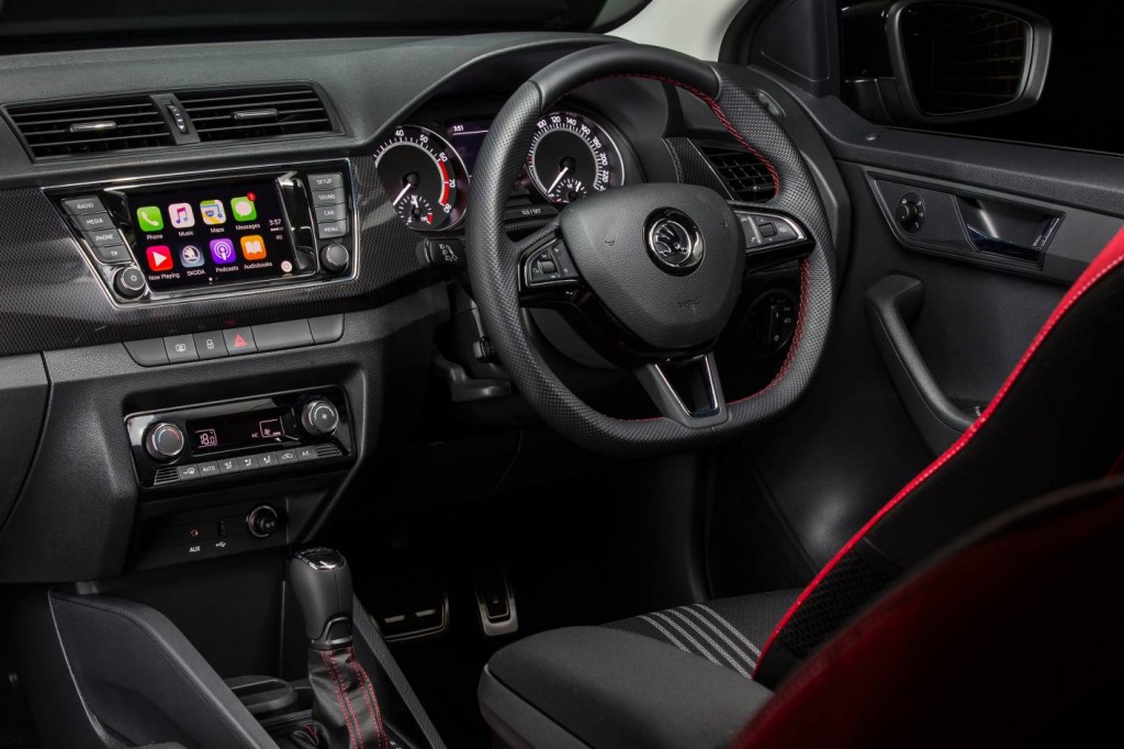 The sport also had its specification changed to include red seat belts and sunset privacy glass from the b new to the lot was monte carlo version for both fabia and fabia combi, using design features. 2017 Skoda Fabia Monte Carlo Review | Practical Motoring