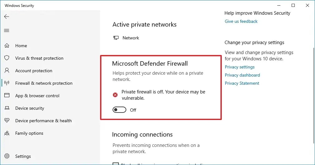 How to disable firewall on Windows 10 - Pureinfotech