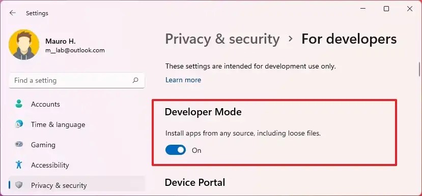 How to enable Developer Mode on Windows 11 - Pureinfotech