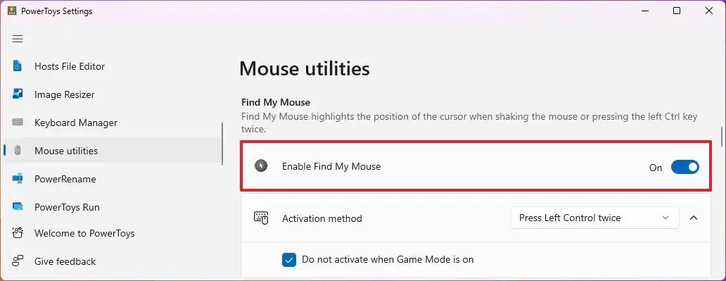 How to quickly find mouse pointer location on Windows 11 