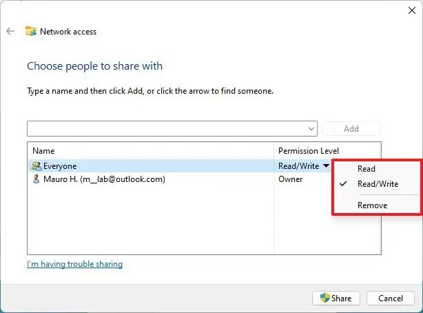 How to share files with other PCs in a home network on Windows 11 
