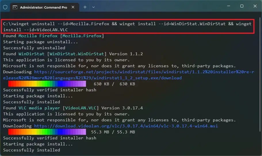 How to bulk uninstall apps with commands on Windows 11 - Pureinfotech