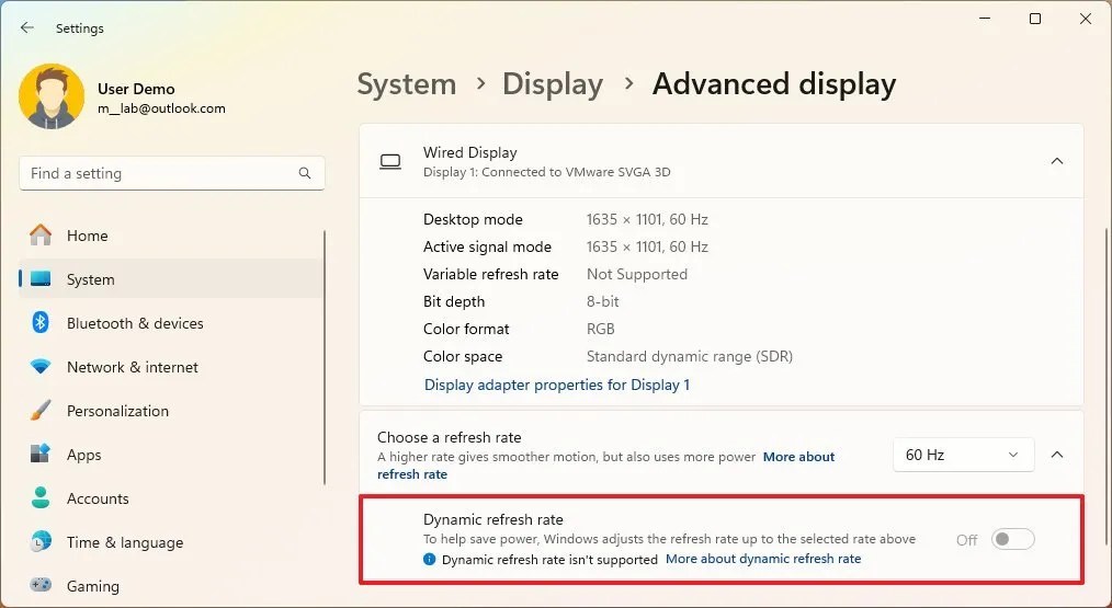 How to enable Dynamic Refresh Rate (DRR) on Windows 11 - Pureinfotech