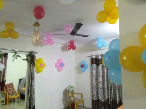 Themed parties are an easy way to entertain guests and decorate a birthday event. Decoration With Balloons In Room Architecture Home Decor