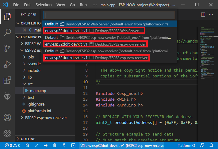 VS Code Workspaces with ESP32 and ESP8266 Projects | Random Nerd Tutorials