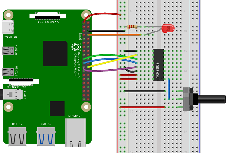 Raspberry Pi: Read Analog Inputs with Python (MCP3008) | Random Nerd