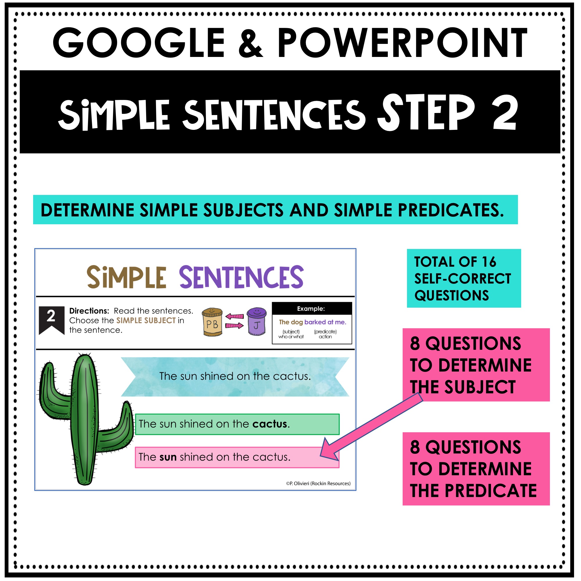 3rd Grade Digital Stepbystep Simple Sentences Practice Rockin Resources