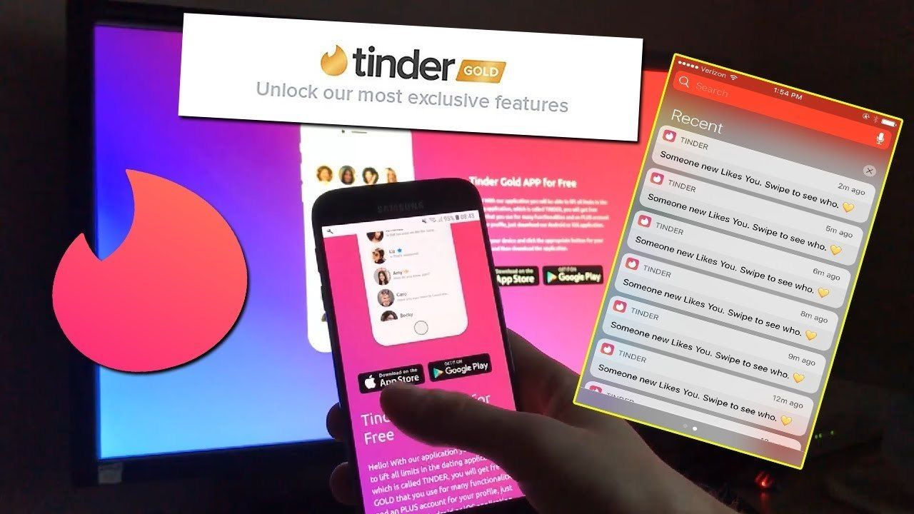 Tinder MOD APK (Premium/Gold Unlocked/No Ads).
