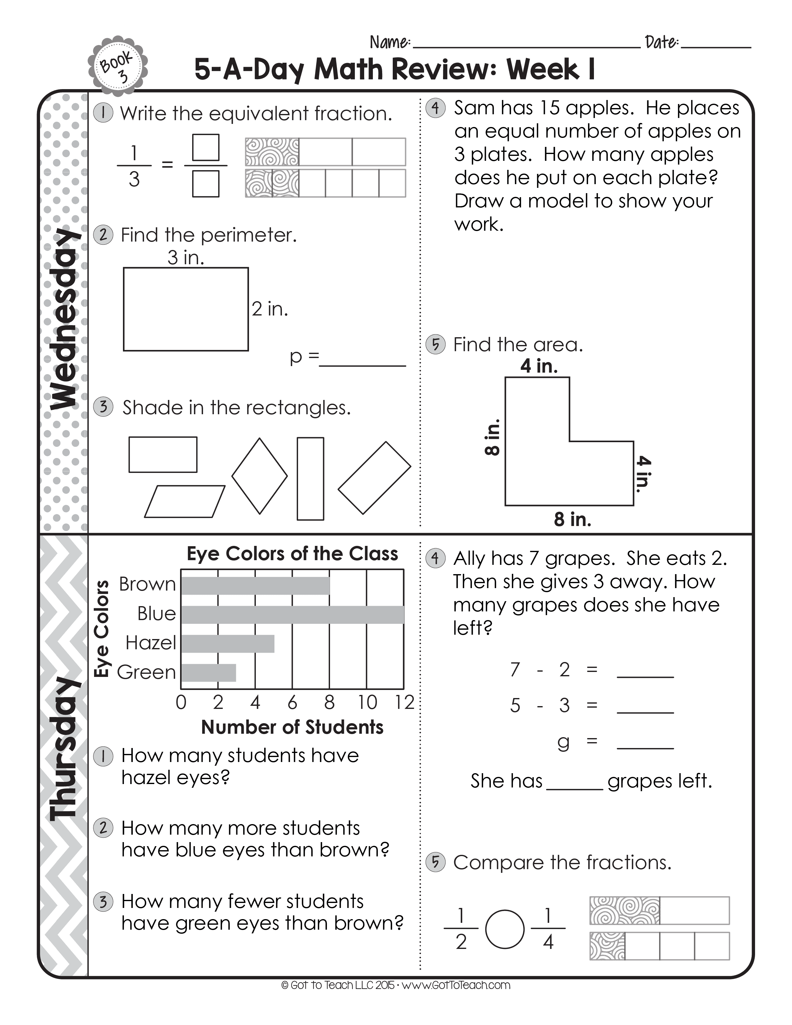 3rd Grade Math Review Practice Worksheets Free Educational.