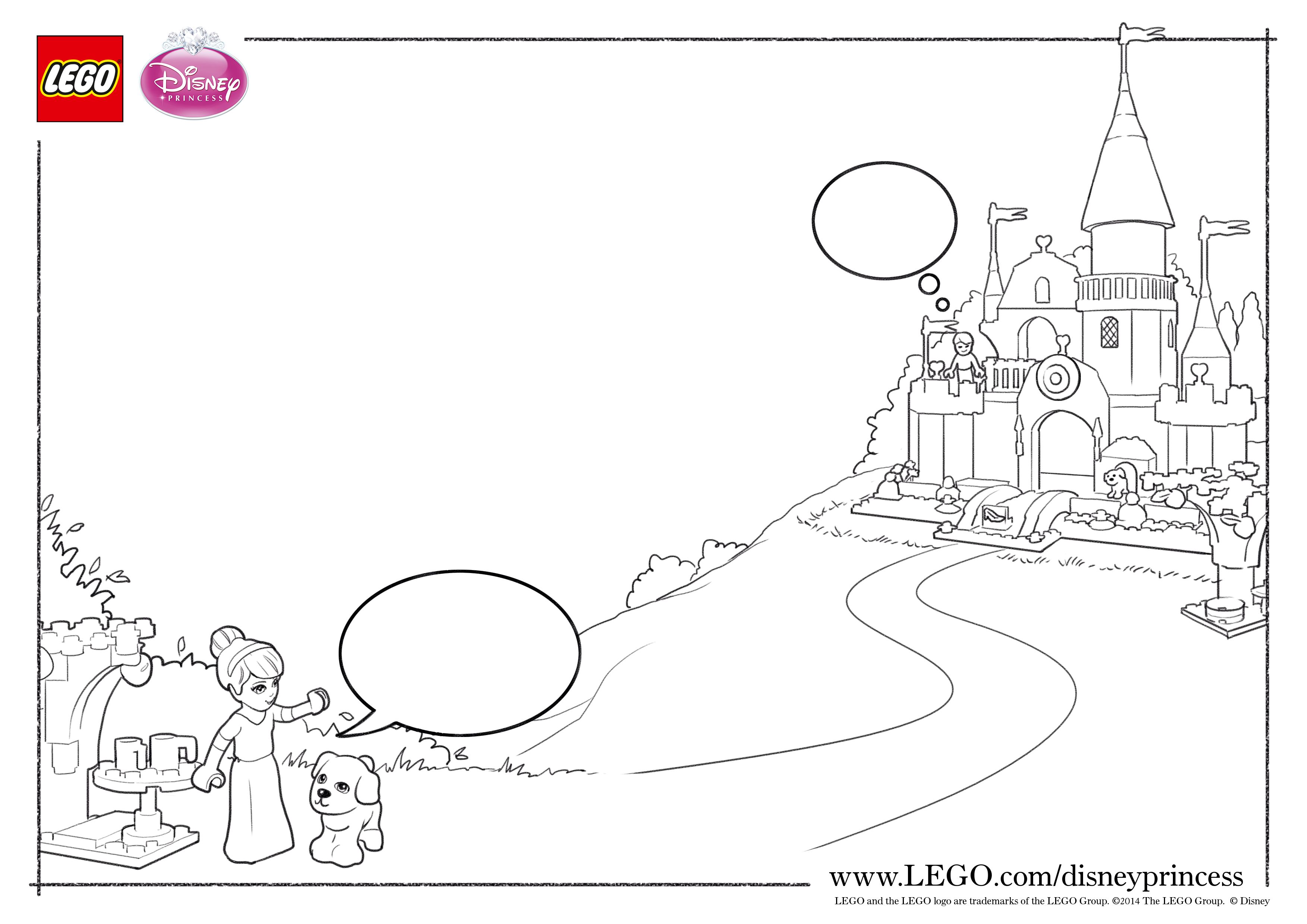 Lego Disney Princess Coloring Pages Novocom Top