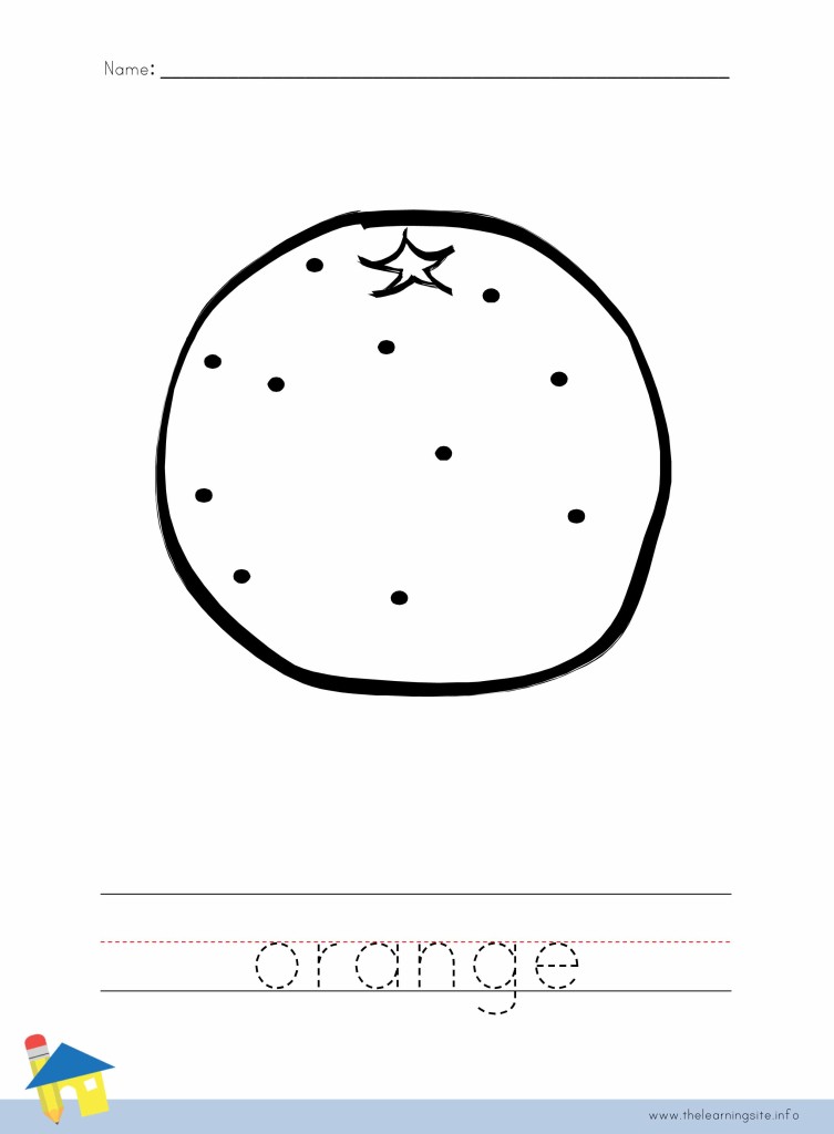  orange coloring worksheet the learning site