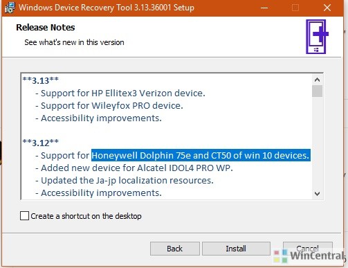 Windows Device Recovery Tool (free) download Windows.