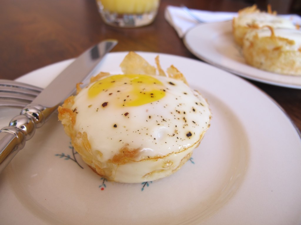Maybe you would like to learn more about one of these? Eggs in Hash Brown Nests - Tina's Chic Corner