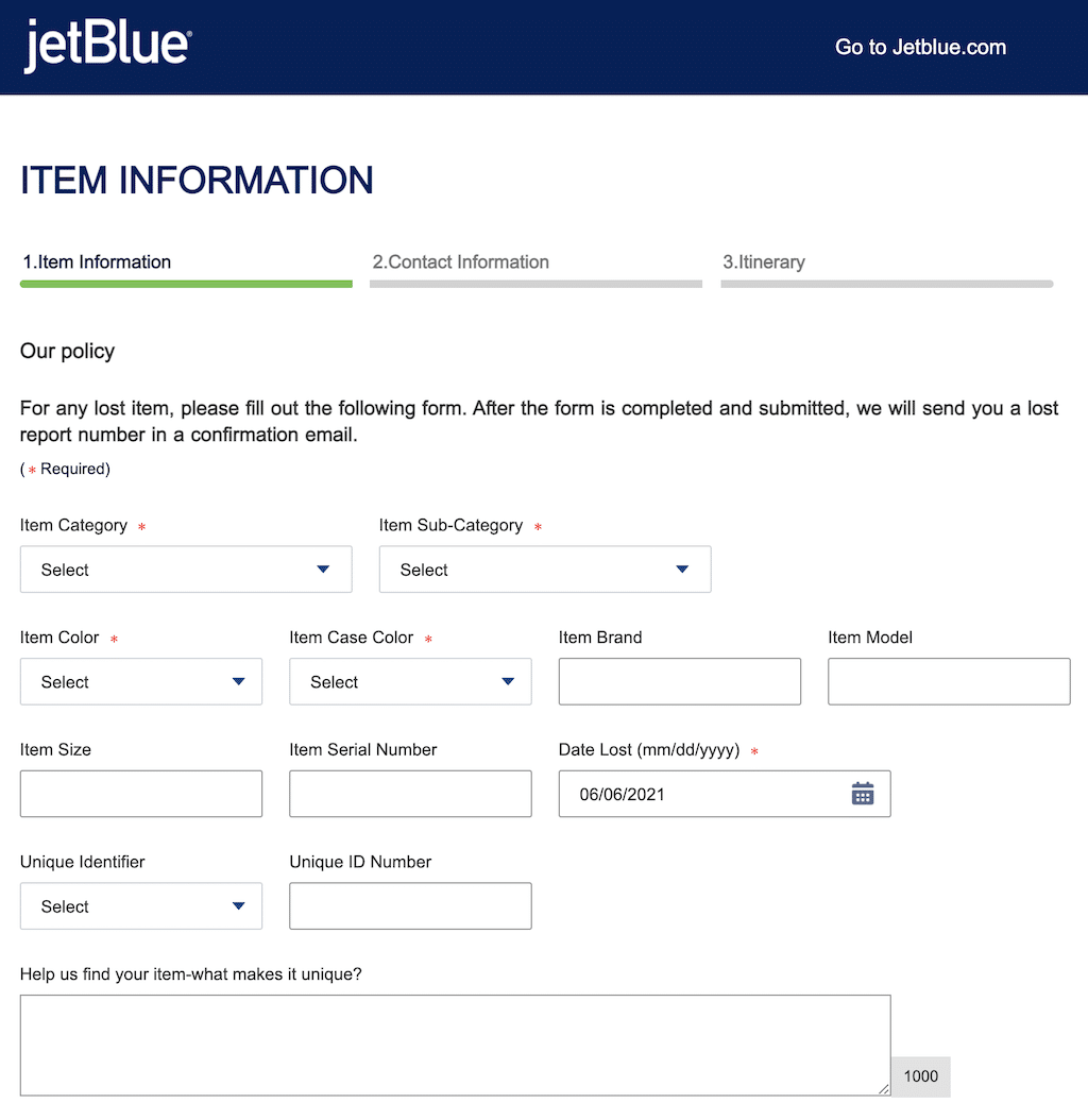 JetBlue Lost and Found Guide (What to Expect) [2021] UponArriving(03)