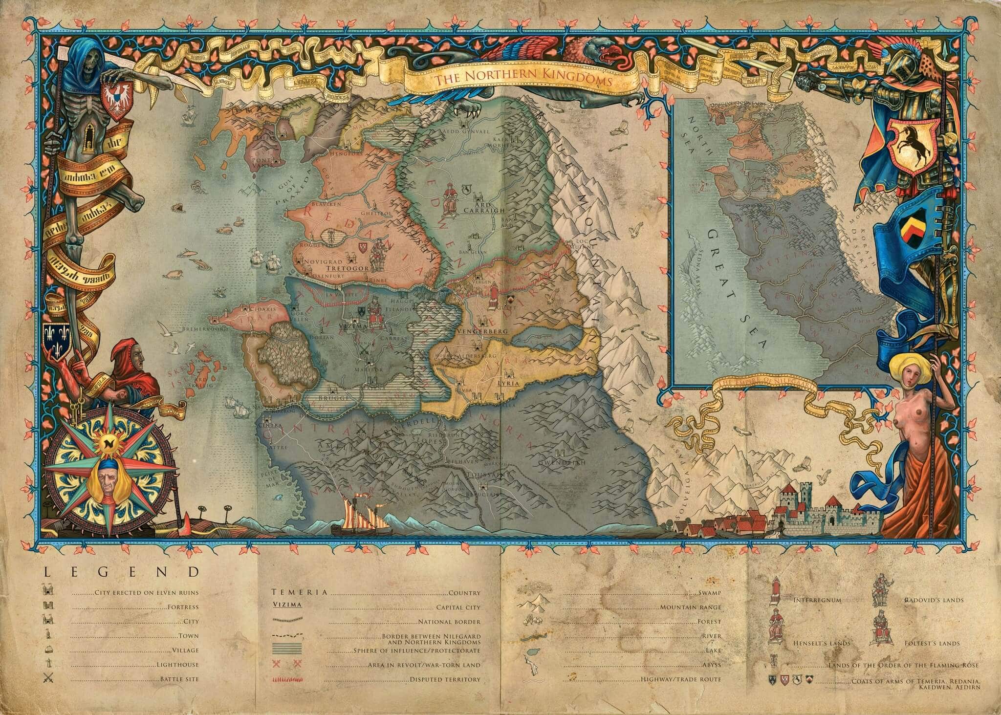 World map The Official Witcher Wiki