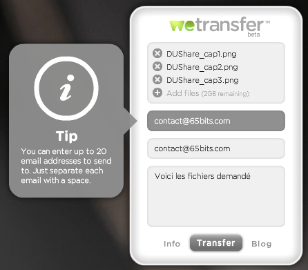 WeTransfer : le transfert de fichier pour les nuls – 65BITS