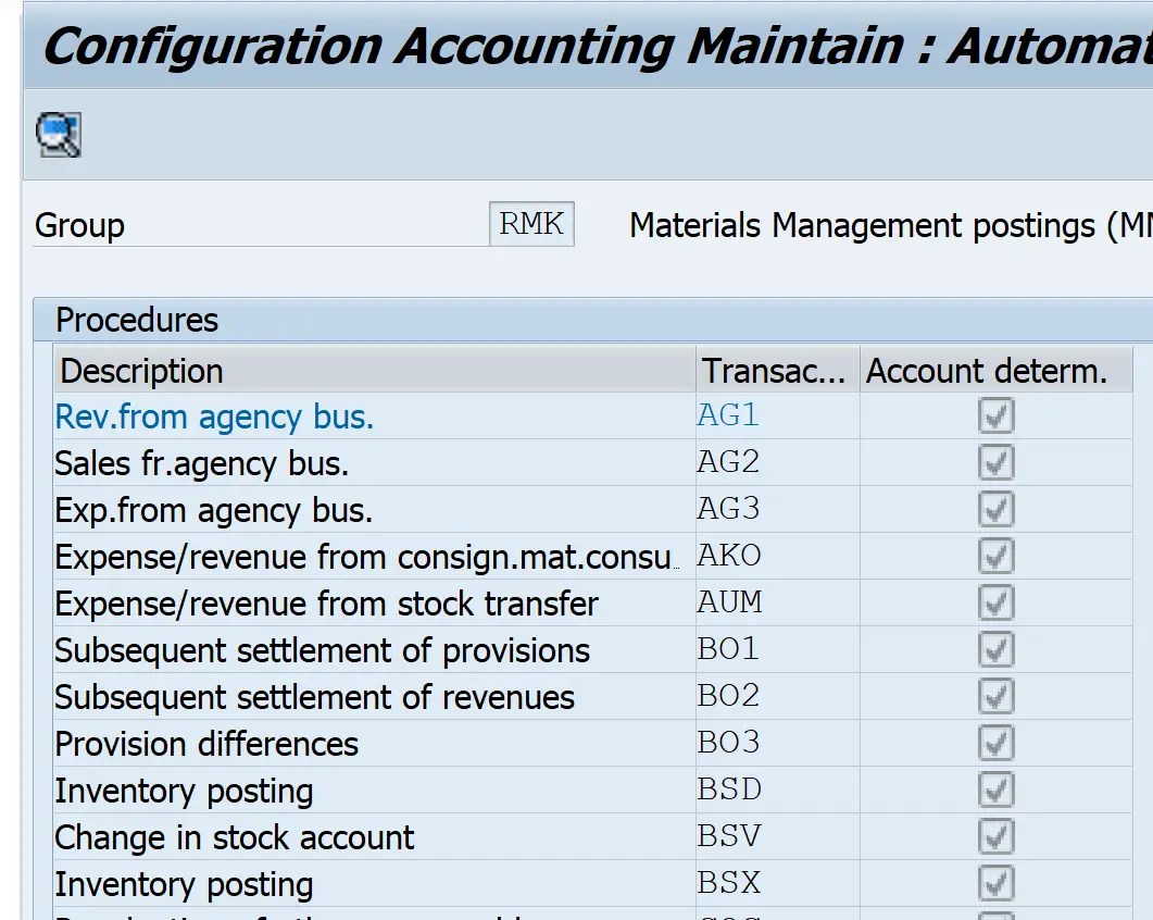 Automatic Account Determination SAP Blogs