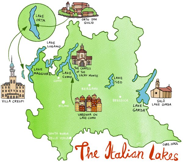Lombardy and Italian Lakes Cities Map and Travel Guide TripSavvy