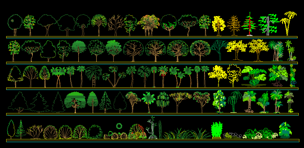 Download Gambar Tanaman Pohon ( Tree And Plant) Autocad Block Drawing Dwg -  Jagoan Kode