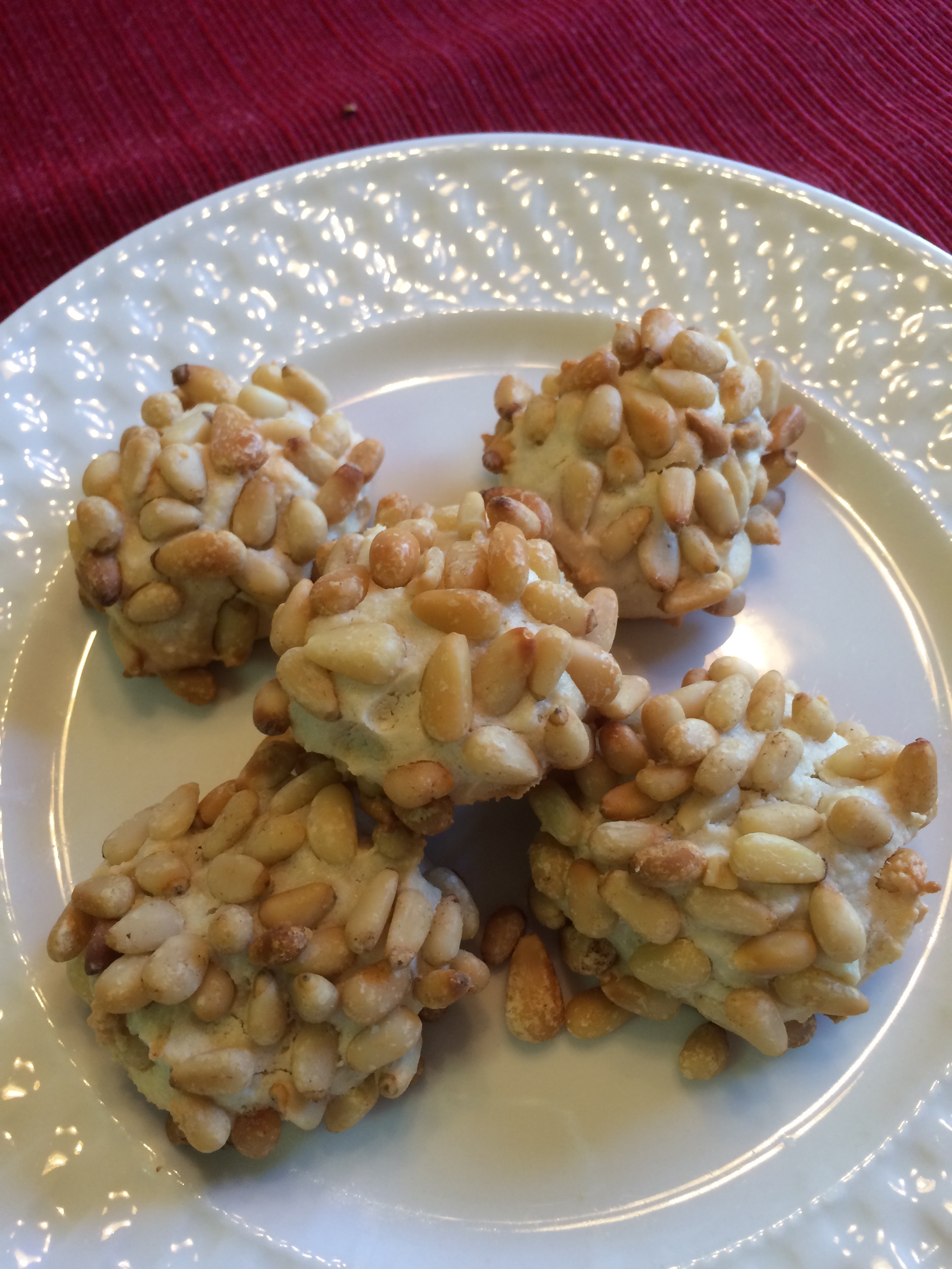 Stir the jam to soften and spread a teaspoonful of it over. Pignoli Cookies Recipe - Liz's Pantry