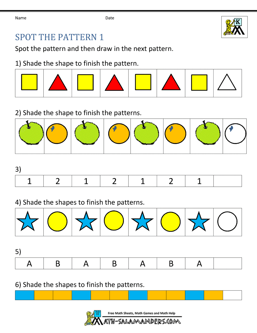 Number pattern with multiplication Math Worksheets|Printables.
