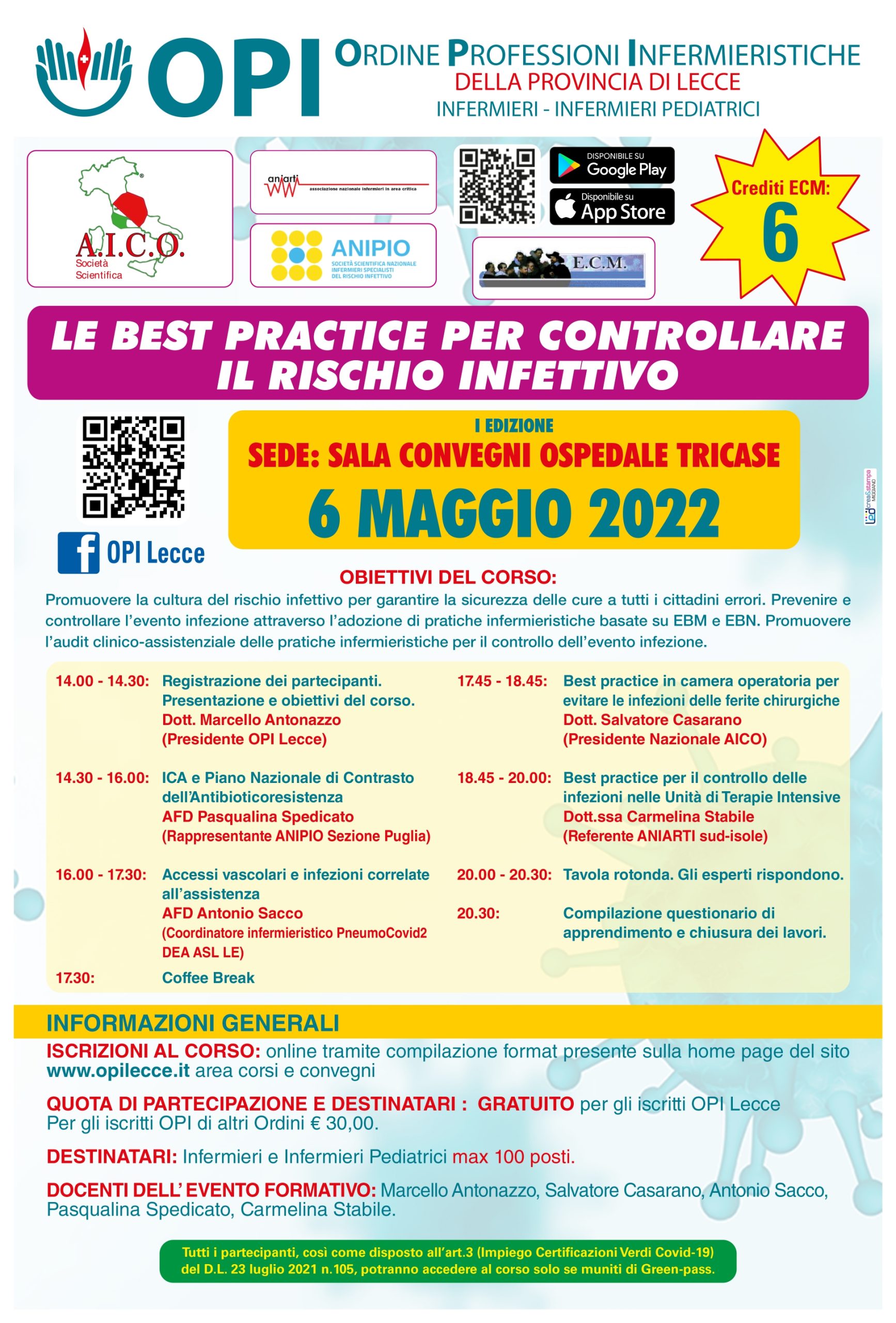 Le Best Practice Per Controllare Il Rischio Infettivo – Corso Ecm Opi Lecce – 6 Maggio 2022 – Opi Lecce 1200_x_813_jpg