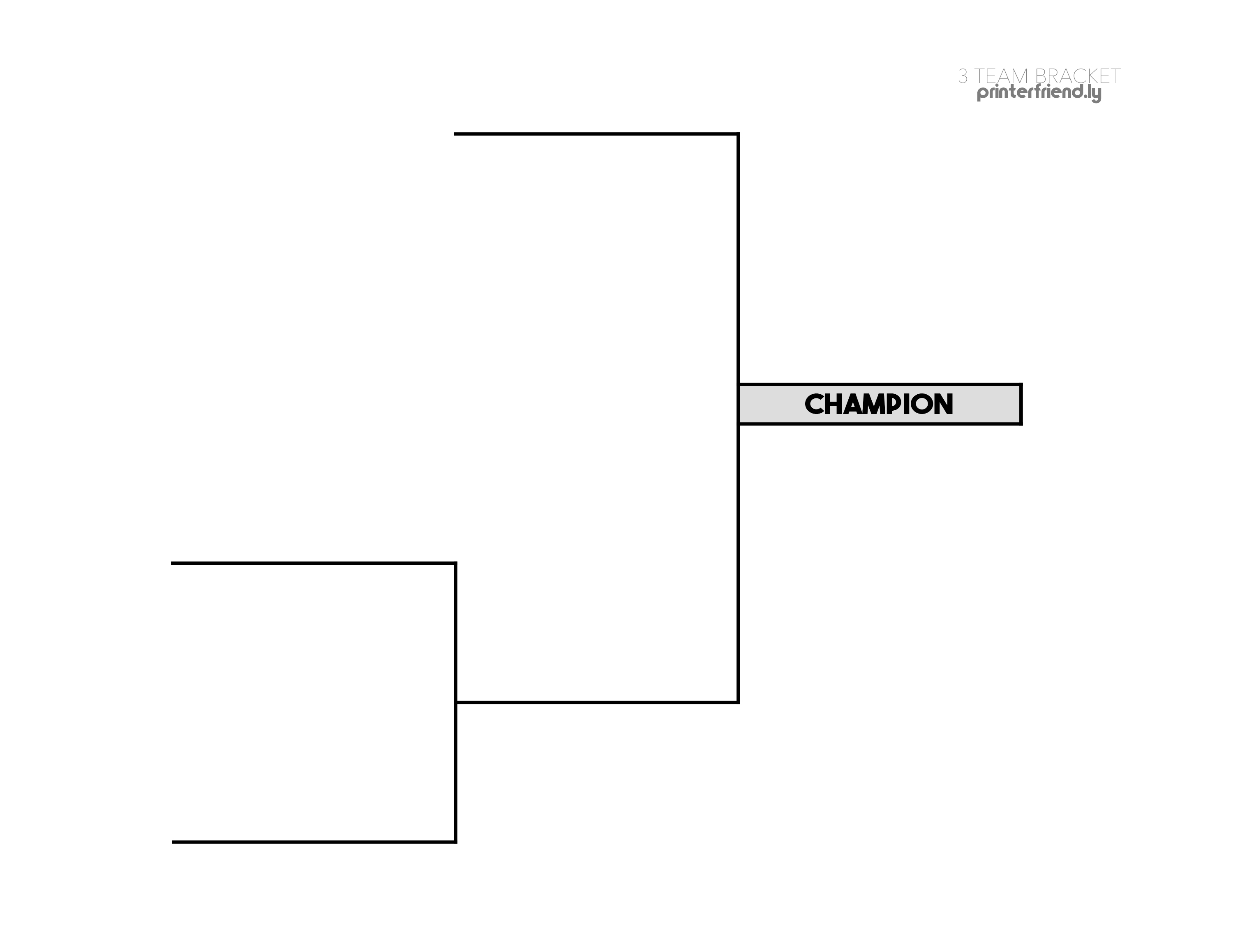 You are allowed as many entries as you want, and. 3 Team Printable Tournament Bracket - PrinterFriendly