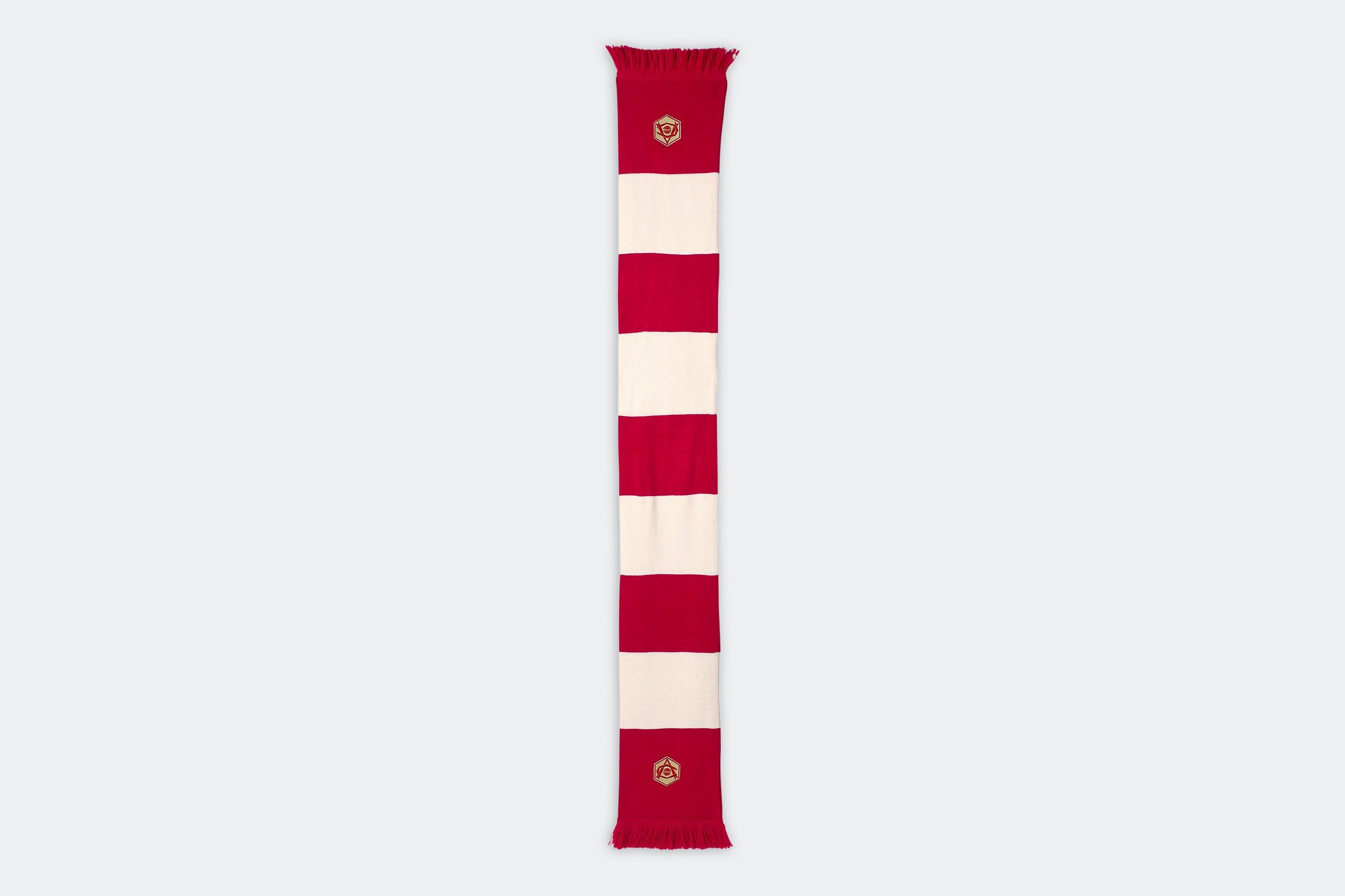 Arsenal Retro Crest Jacquard Bar Scarf Official Online Store