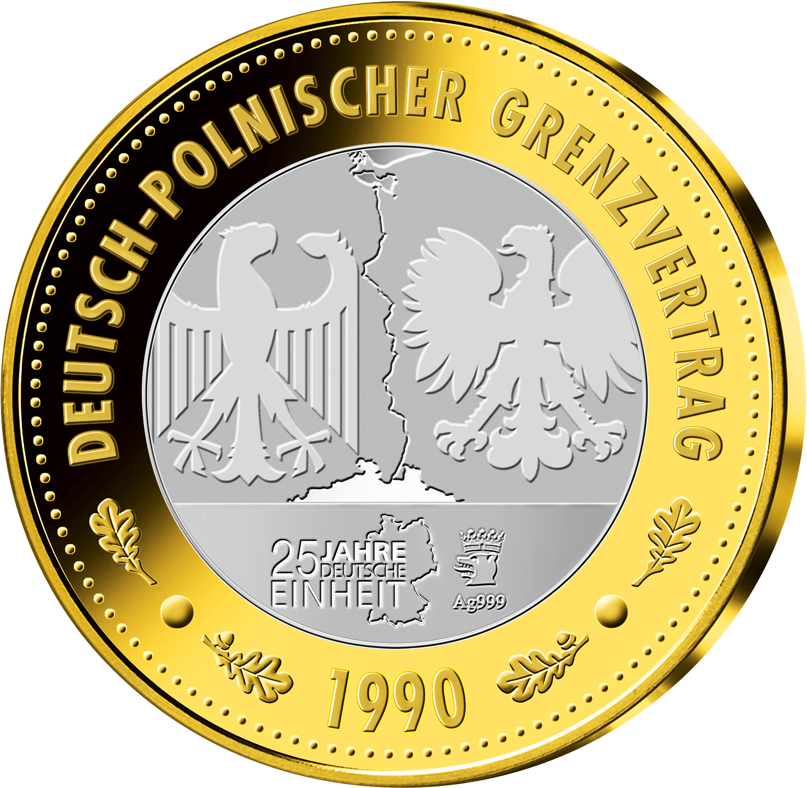 25 Jahre Deutsche Einheit Goldprägungen MDM Deutsche Münze