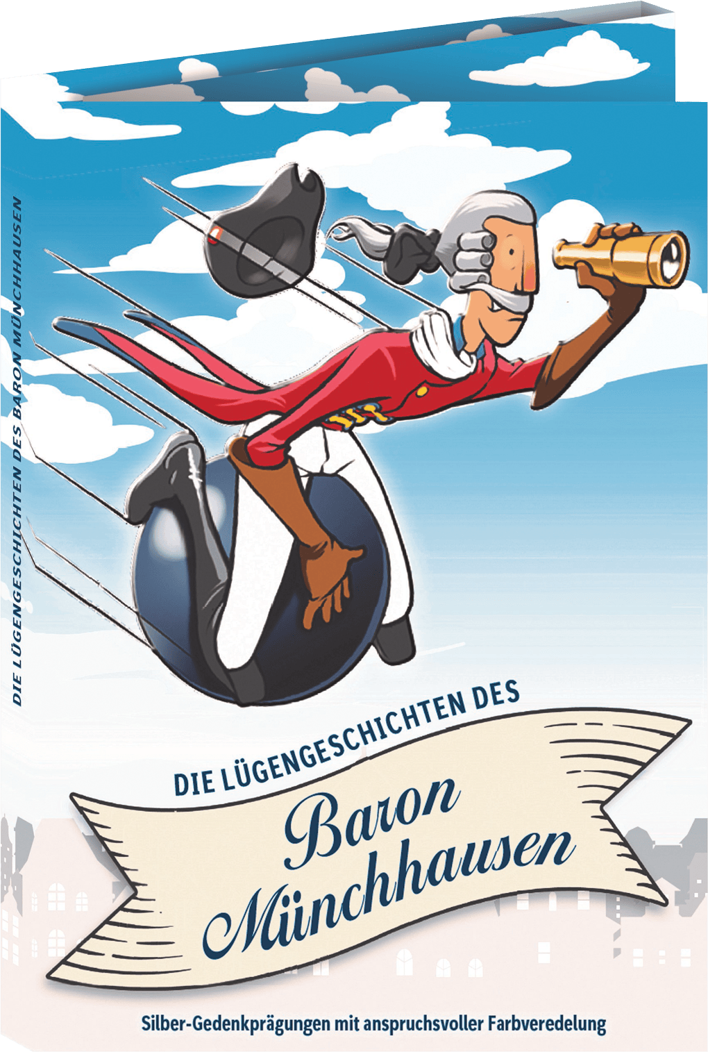 Lügenbaron Freiherr von Münchhausen fantastische Sammlung in echtem Silber MDM